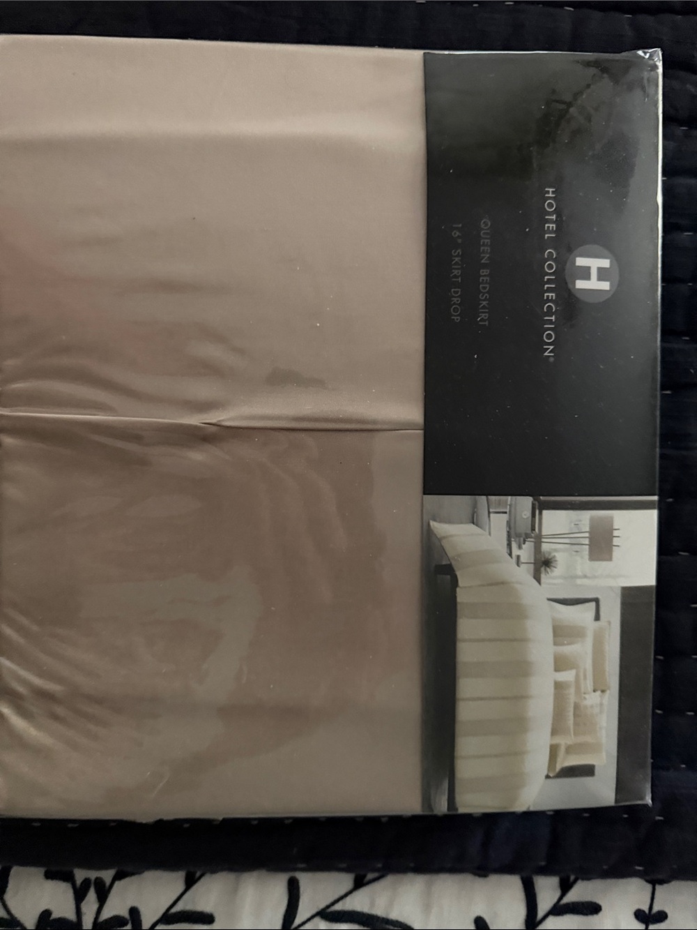 Hotel Collection Black Queen Bedskirt Packaging
